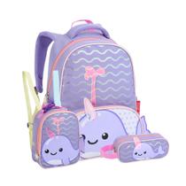 Kit Mochila Creche Costas Zoop Lancheira Com Estojo Infantil Kit Mochila Creche Costas Zoop Lancheira Com Estojo Infantil