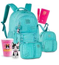 Kit Mochila Crinkle Estojo Box Lancheira 2 Em 1 Térmica Girl