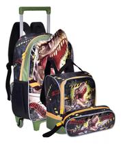 Kit Mochila de Carrinho Dinossauro Infantil - Luxcel