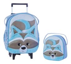 Kit Mochila De Carrinho Infantil Bichinho G + Lancheira de Bebê Escolar - Lavi Baby Store