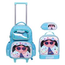 Kit Mochila de Carrinho + Lancheira + Estojo O Show da Luna Aventura/Play