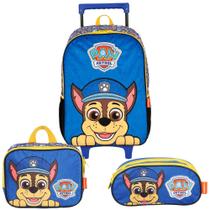 Kit Mochila De Carrinho Lancheira Estojo Patrulha Canina