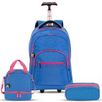 Kit Mochila De Carrinho Lancheira Térmica Estojo Escolar Kit Mochila De Carrinho Lancheira Térmica Estojo Escolar
