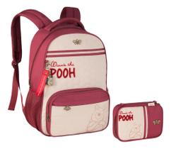 Kit Mochila De Costa C/estojo Ursinho Pooh Disney 2026