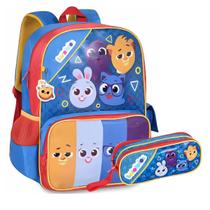 Kit Mochila de Costa e Estojo Duplo Bolofofo BF23144J Kit Mochila de Costa e Estojo Duplo Bolofofo BF23144J