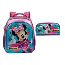 Kit Mochila De Costa Minnie Mouse Fun Day G +Estojo Xeryus