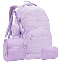 Kit Mochila De Costas 19 Laptop Lancheira E Estojo Box