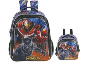 Kit Mochila de Costas Avengers com Lancheira Infantil