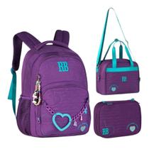Kit Mochila de Costas Coração RB27010 + Lancheira + Estojo - Rebecca Bonbon Kit Mochila de Costas Coração RB27010 + Lancheira + Estojo - Rebecca Bonbon
