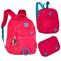 Kit Mochila De Costas E Lancheira E Estojo Box Rebecca Bonbon