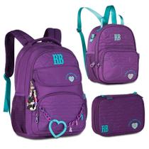 Kit Mochila De Costas E Lancheira E Estojo Box Rebecca Bonbon