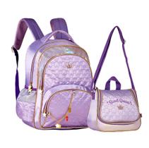 Kit mochila de costas e lancheira sweet queen infanto juvenil sq23060j