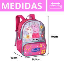 Kit Mochila De Costas Escolar Infantil Peppa Pig Em Pelinho e Lancheira Térmica Com Alça De Ombro Desenho Animado Clio Kit Mochila De Costas Escolar Infantil Peppa Pig Em Pelinho e Lancheira Térmica Com Alça De Ombro Desenho Animado Clio