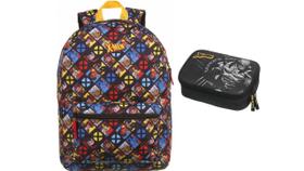 Kit Mochila De Costas + Estojo Box X-Men Wolverine Original