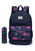 Kit Mochila De Costas Estojo Escolar Feminina Spector Resistente