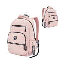 Kit Mochila de Costas + Estojo Rosa Bebê Color Up Metalassê - Ref MJ41483 Kit Mochila de Costas + Estojo Rosa Bebê Color Up Metalassê - Ref MJ41483