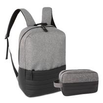 Kit Mochila de Costas Executiva C/ Necessaire Bolso Antifurto Moto Trabalho/Faculdade - Clio