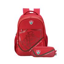 Kit Mochila De Costas Fluminense Notebook Escolar E Estojo Cor:Grená Kit Mochila De Costas Fluminense Notebook Escolar E Estojo Cor:Grená