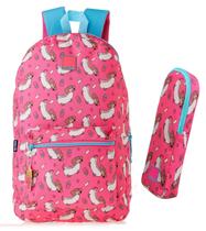 Kit Mochila de Costas G + Estojo Dermiwil 37784 37803 Hot Dog