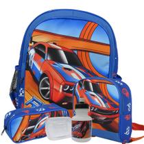 Kit Mochila de Costas G Lancheira e Estojo Corrida Race