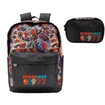 Kit Mochila de Costas Infantil Homem Aranha Estojo Box 1977