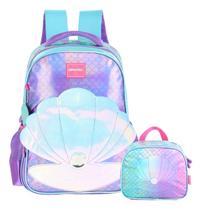 Kit Mochila de Costas Infantil + Lancheira IS41081UPKT Fundo do Mar Cor:Violeta Kit Mochila de Costas Infantil + Lancheira IS41081UPKT Fundo do Mar Cor:Violeta