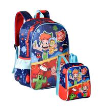 Kit Mochila de Costas + Lancheira Clio Style Gato Galactico