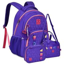 Kit mochila de costas lancheira estojo Rebecca bonbon Clio Style