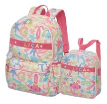 Kit Mochila De Costas Lilica Lov It Florescer +lancheira Branco Kit Mochila De Costas Lilica Lov It Florescer +lancheira Branco