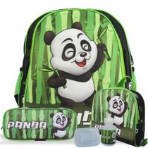 Kit Mochila de Costas M Lancheira e Estojo