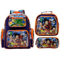 Kit Mochila de Costas Menino Dragon Ball Passeio