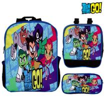 Kit Mochila de Costas Menino Jovens Titãs Grande Toys 2U