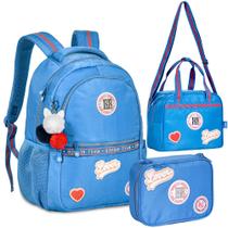 Kit Mochila de Costas Oficial REBECCA BONBON RB24004 Azul