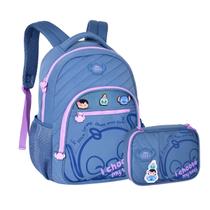 Kit Mochila De Costas Stitch Espaçosa Com Estojo Box Pra 36 Pens Juvenil Disney Tsum Tsum Ideal Para Volta Às Aulas Clio