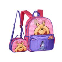 Kit Mochila De Costas Ursinho Pooh E Lancheira Térmica Escolar Infantil Creche Passeio Licenciada Disney Winnie Clio Kit Mochila De Costas Ursinho Pooh E Lancheira Térmica Escolar Infantil Creche Passeio Licenciada Disney Winnie Clio