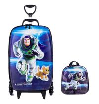 Kit Mochila de Rodas e Lancheira em 3D Buzz Lightyear Kit Mochila de Rodas e Lancheira em 3D Buzz Lightyear