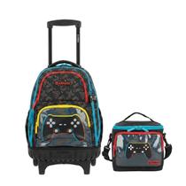 Kit Mochila De Rodas e Lancheira Térmica Gamer Xtrem Oficial Cor:Preto Kit Mochila De Rodas e Lancheira Térmica Gamer Xtrem Oficial Cor:Preto