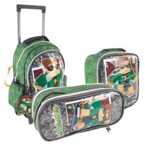 KIT Mochila de Rodas Infantil Gamecraft 3 Peças KIT Mochila de Rodas Infantil Gamecraft 3 Peças