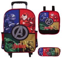 Kit Mochila de Rodas Menino Avengers de Passeio