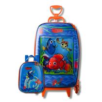 Kit Mochila De Rodas Procurando Nemo 3D Lancheira Escolar