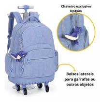 Kit Mochila De Rodinha 360º Maxlog Up4you Lilas + Lancheira + Estojo Box Quadrado