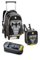 Kit Mochila de Rodinha Batman + Estojo + Lancheira - DLX