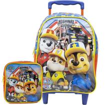 Kit Mochila de Rodinha com estojo +Lancheira Paw Patrol 10770 Xeryus