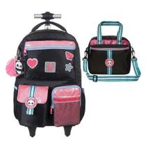 Kit Mochila De Rodinha E Alca Panda T Utility +Lancheira - Xeryus