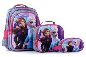 kit mochila de rodinha e costas escolar infantil varios personagens aranha menino menina espaçosa resistente estojo lancheira termica