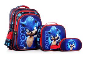 kit mochila de rodinha e costas escolar infantil varios personagens aranha menino menina espaçosa resistente estojo lancheira termica