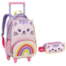 Kit Mochila de Rodinha e Estojo Creche Infantil ZOOP