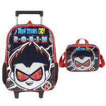 Kit Mochila de Rodinha e Lanch Luxcel Jovens Titãns 37872