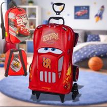 Kit Mochila De Rodinha E Lancheira Carros Marvel Disney Vermelho Mcqueen Max Toy Kit Mochila De Rodinha E Lancheira Carros Marvel Disney Vermelho Mcqueen Max Toy