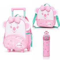 Kit mochila de rodinha e lancheira + garrafinha inox 400ml happy sky - lilica Kit mochila de rodinha e lancheira + garrafinha inox 400ml happy sky - lilica